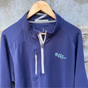 Zero Restriction XXL Men Z500 Performance 1/4 Zip Golf Pullover Jacket Navy Blue